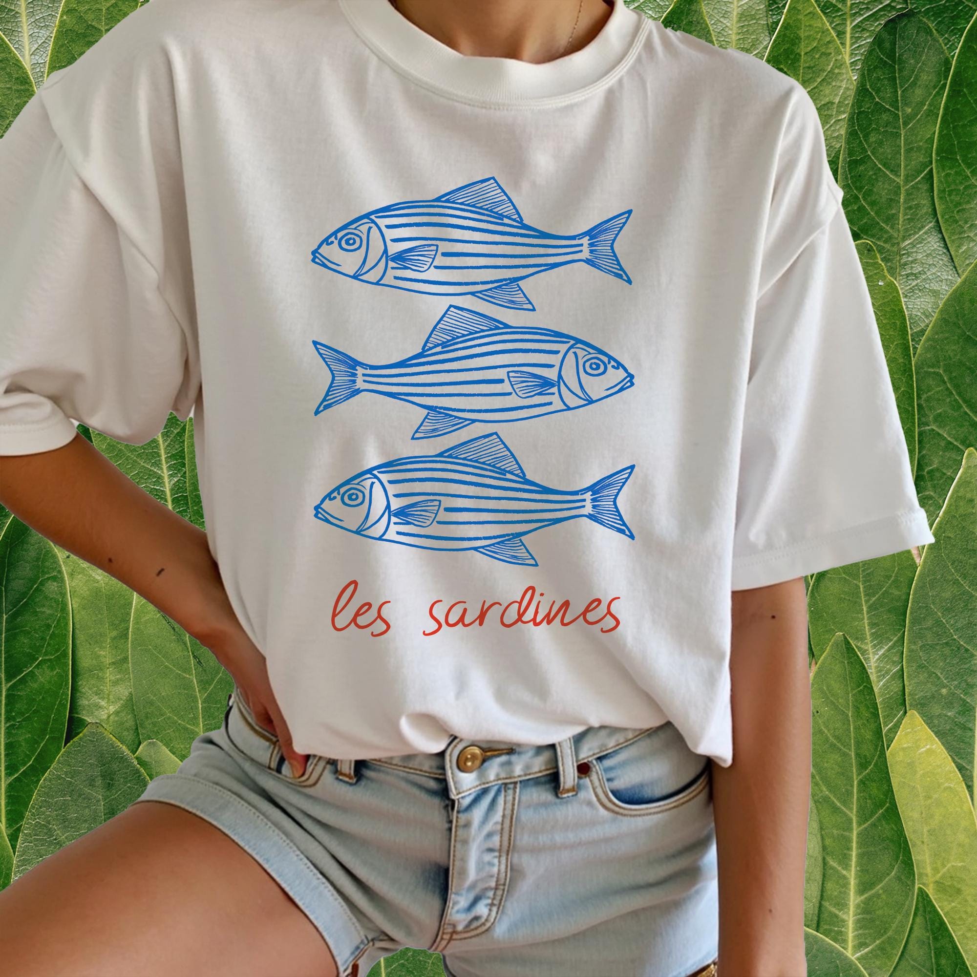 Sardine Shirt, Tomato Girl Summer, Tinned Fish French Shirt, Downtown Girl, Ocean Inspired Style, Aesthetic Sardines, Coastal Granddaughter