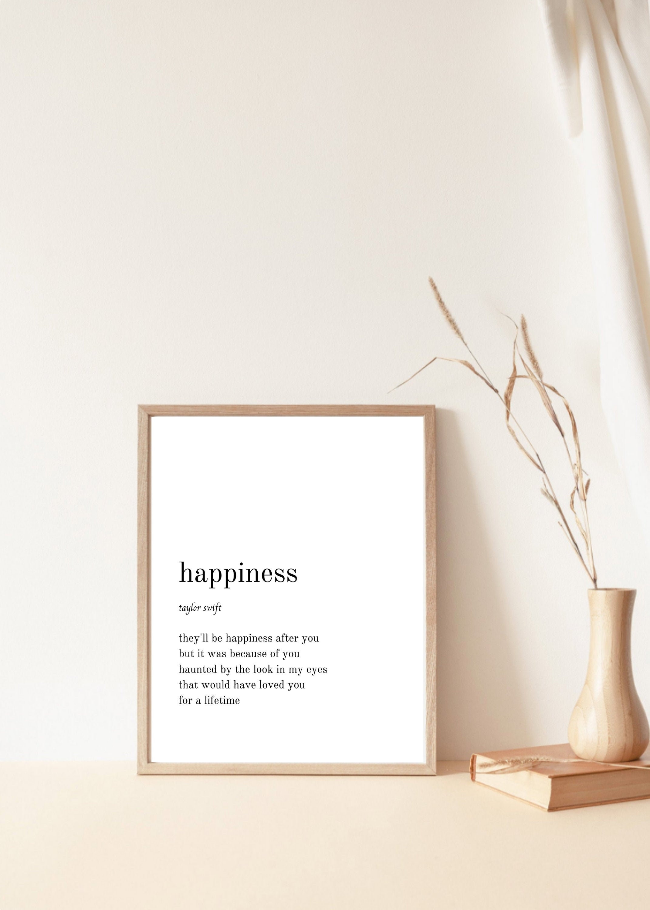 Taylor Swift happiness Lyrics Printable Download Taylor Etsy