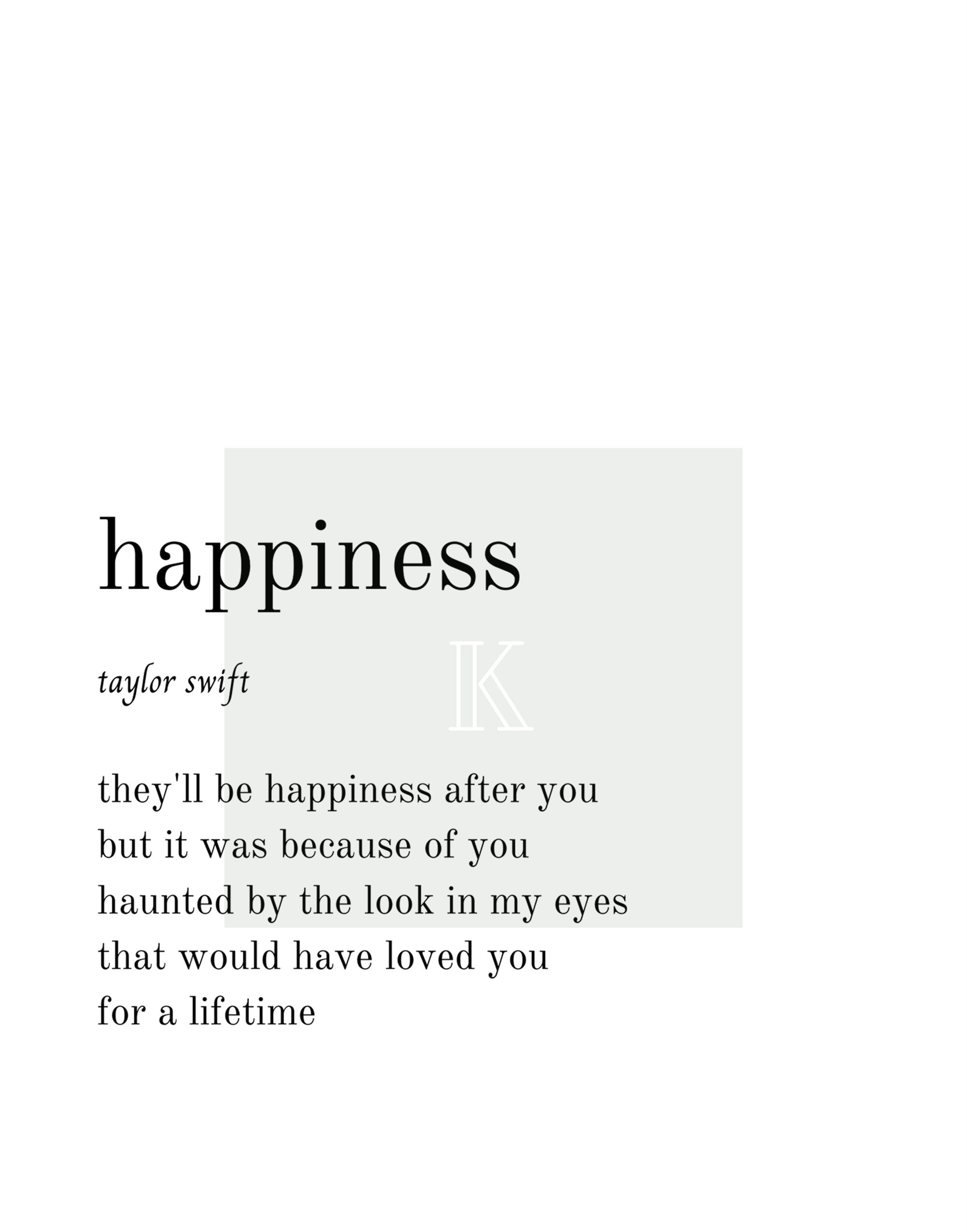 Taylor Swift happiness Lyrics Printable Download Taylor Etsy