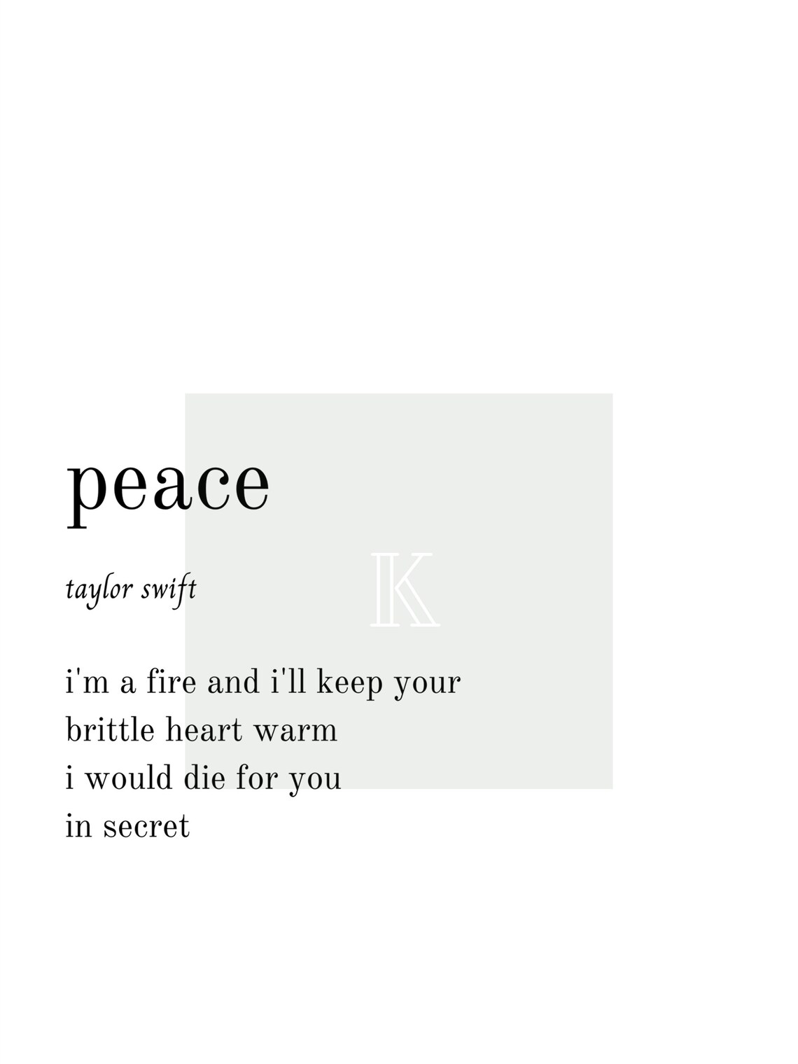 Taylor Swift peace Lyrics Printable Download Taylor Swift Etsy