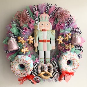 Pastel Candy Nutcracker Wreath