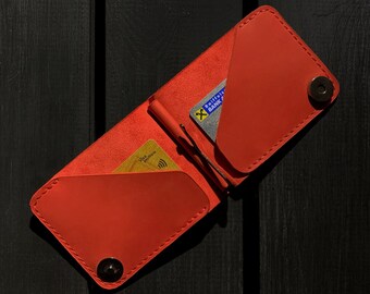 Money clip wallet, unique clip wallet, minimalist wallet, handmade, leather goods, slim wallet, unique, clip wallet,personalized money clip