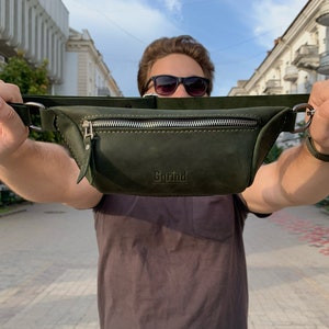 Leather fanny pack for men, belt bag, leather sling bag, mens crossbody bag, leather waist bag, gift for men, leather accessories