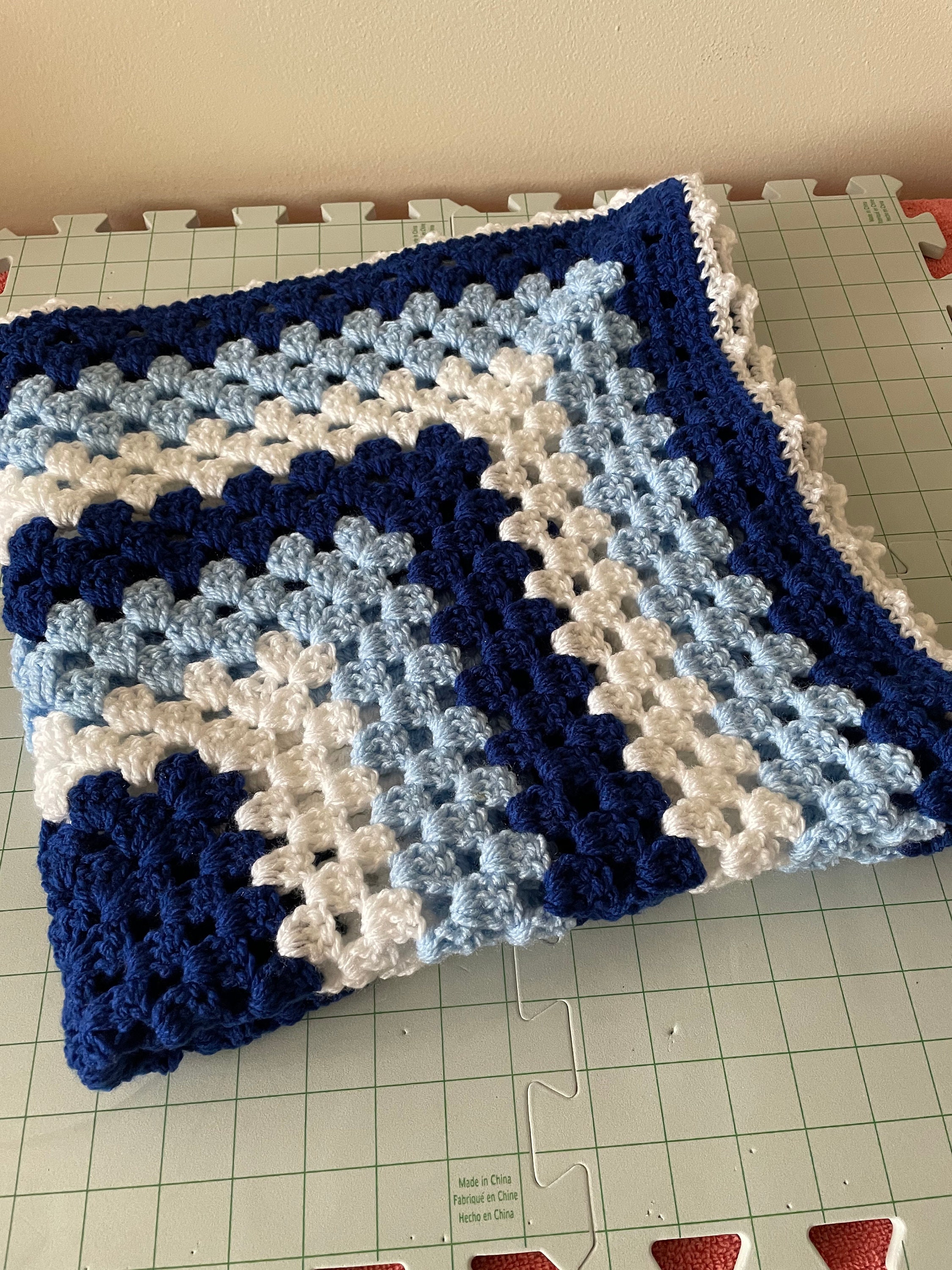 Blue Baby Blanket Etsy