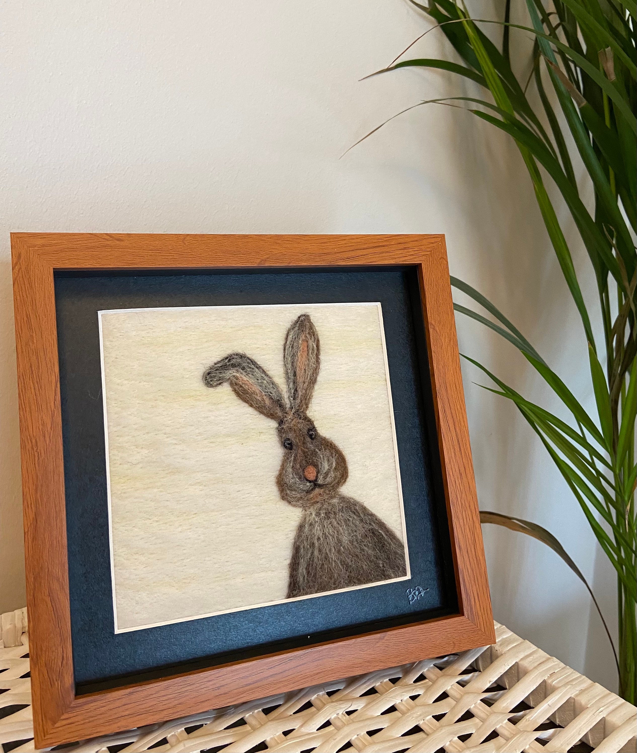 Beautiful handmade unique needle felt framed picture of a Etsy