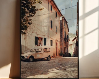 French Village Art Print, Mediterranean Photography, Cozy Home Decor, Sunny Amalfi Coast Print, A4, A3, A2, A1, 5x7, 12x16, 18x24, 24x32
