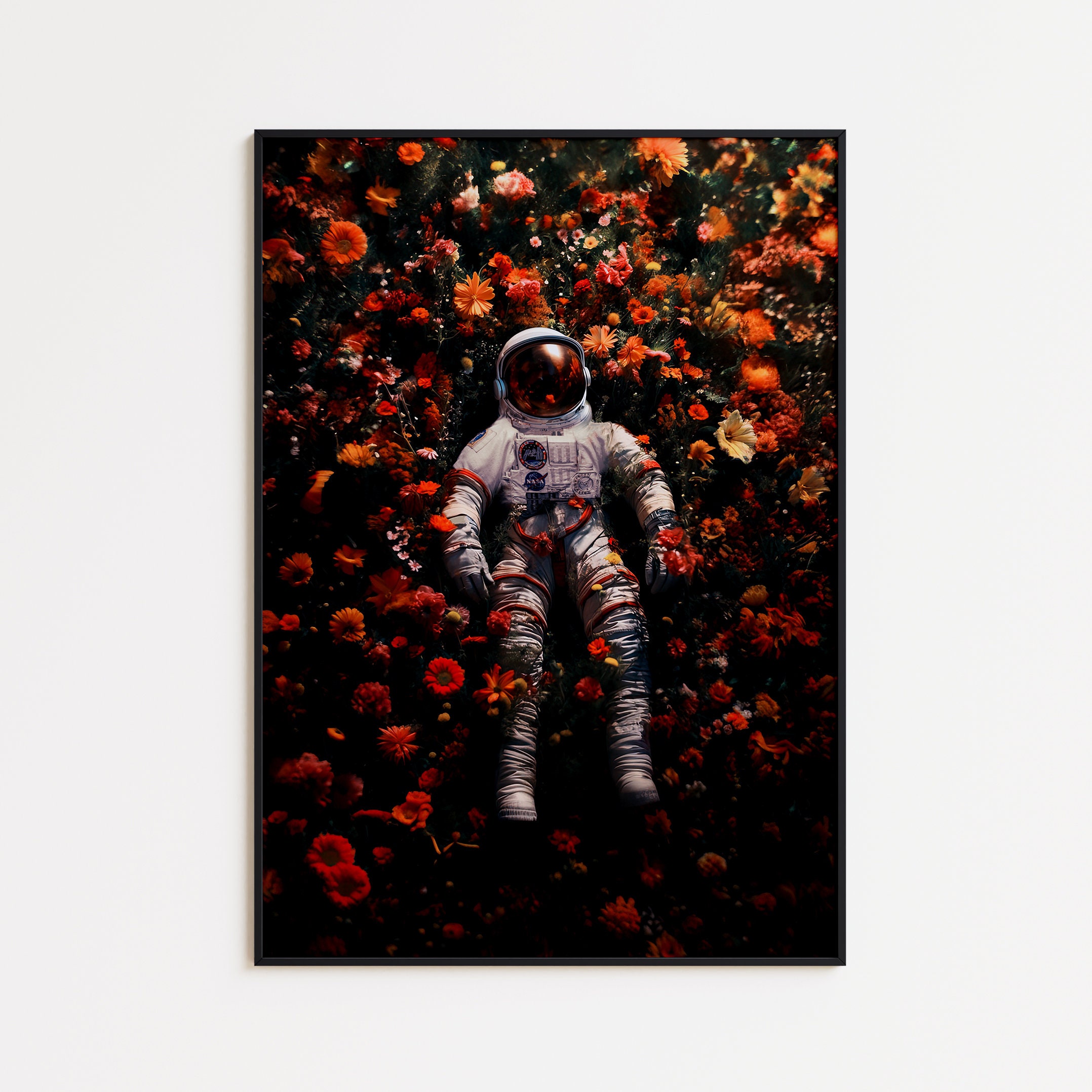 Dreamy Astronaut Art Print, NASA Space Decor, Retro Spaceman Poster ...