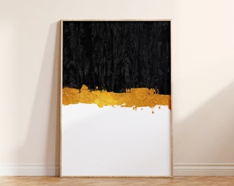 Gold Noir Abstract Art Print