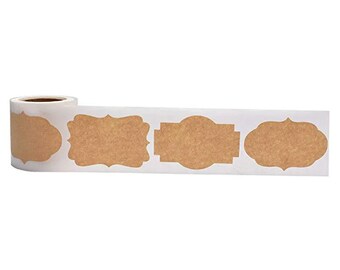 Gifting Labels, Self Adhesive Multipurpose Stickers, Beige Colour, Great for Christmas Birthday Present Gift Labelling