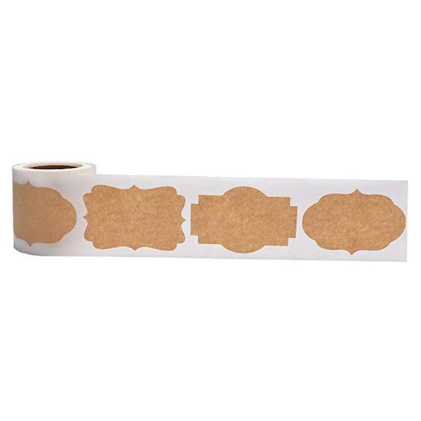 Self Adhesive Multipurpose Stickers Labels, Beige Colour, Great for Christmas Birthday Present Gift Gifting Labelling