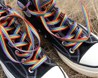 LGBT+ Gay Lesbian Pride Shoe Laces Boot Laces Rainbow Shoelaces 120cm Shoe Lace NHS UK