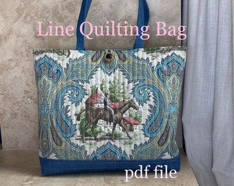 Quilting bag pattern, Digital PDF FILE sewing pattern