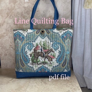 Quilting bag pattern, Digital PDF FILE sewing pattern image 1