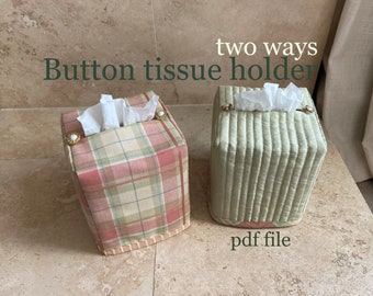 Quilting Two way tissue holder pattern,  DIGITAL PDF FILE sewing pattern for beginners