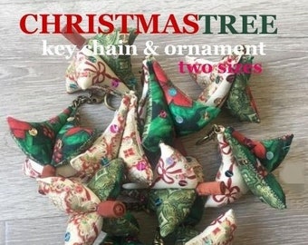 Christmas Ornament, key chain,  DIGITAL PDF FILE sewing pattern