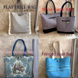 4 Bag Sewing Patterns Bundle (PDF file)