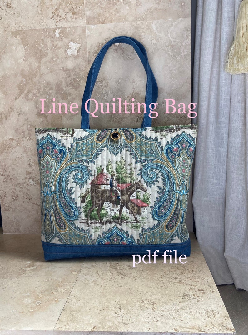 Quilting bag pattern, Digital PDF FILE sewing pattern image 1