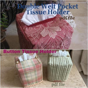 Patrones de costura para porta pañuelos: de dos vías y con doble ribete (archivo PDF digital)