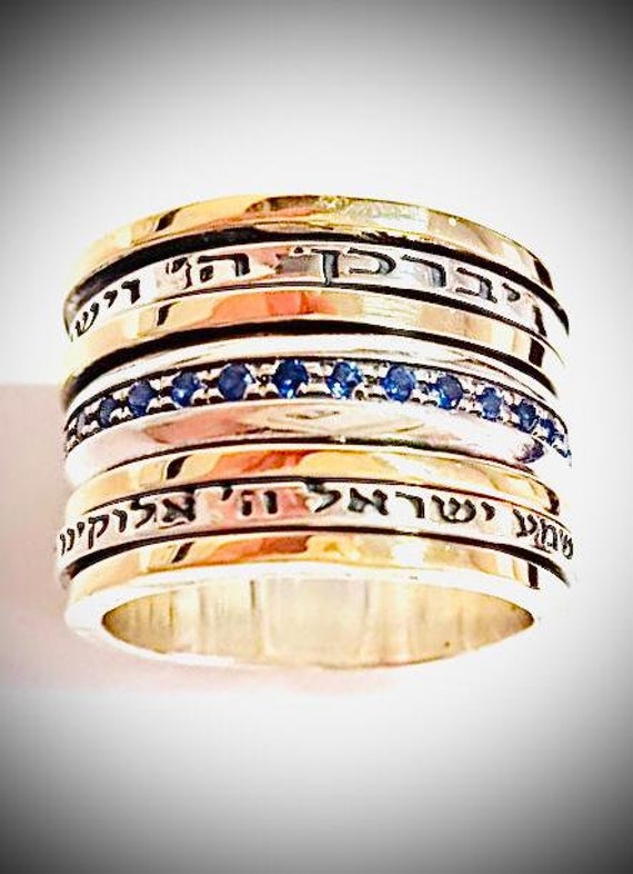 Forgiven Jewelry Hebrew Text I am my beloved's Stainless Steel Spinner Ring  size 6|Amazon.com