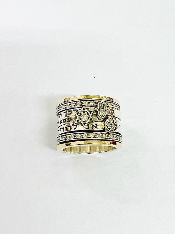 3 Band Spin Ring in Gold and Silver 3 Band Spin Ring in Gold and Silver