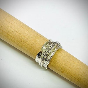I Am My Beloved Ring, Ani Ledodi Ring, Sterling Silver Spinner Ring for Women, Jewish Wedding Ring, Hebrew Engraved Ring, Silver Israel Ring