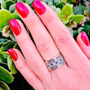 God Bless & I Am My Beloved Ring, Judaica Blessing ring,Ani Ledodi Ring, 9K Gold and Silver Ring, Jewish Ring,Made in Israel