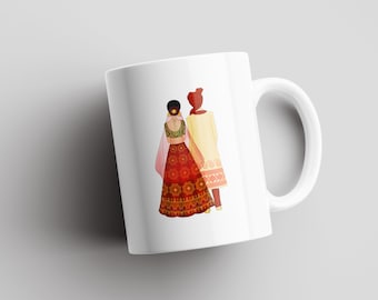 Boda hindú / Regalo de boda / Taza de café / Regalo de recién casados / Regalo de compromiso / Taza Chai / Regalo de parejas