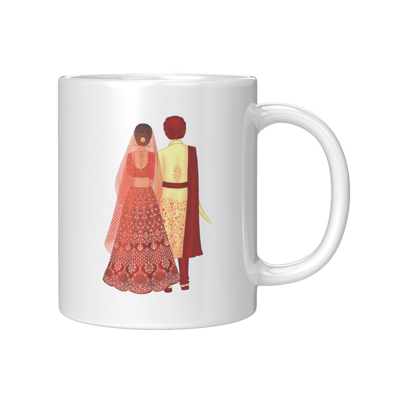 Punjabi Wedding Wedding Gift Newlywed Gift Engagement Gift Anniversary Gift Indian Wedding Indian Mugs Wedding Season image 3