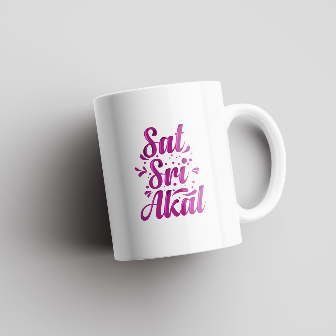 Sat Sri Akal Desi Mugs Indian Mugs South Asian Punjabi