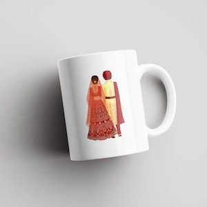 Punjabi Wedding Wedding Gift Newlywed Gift Engagement Gift Anniversary Gift Indian Wedding Indian Mugs Wedding Season image 1