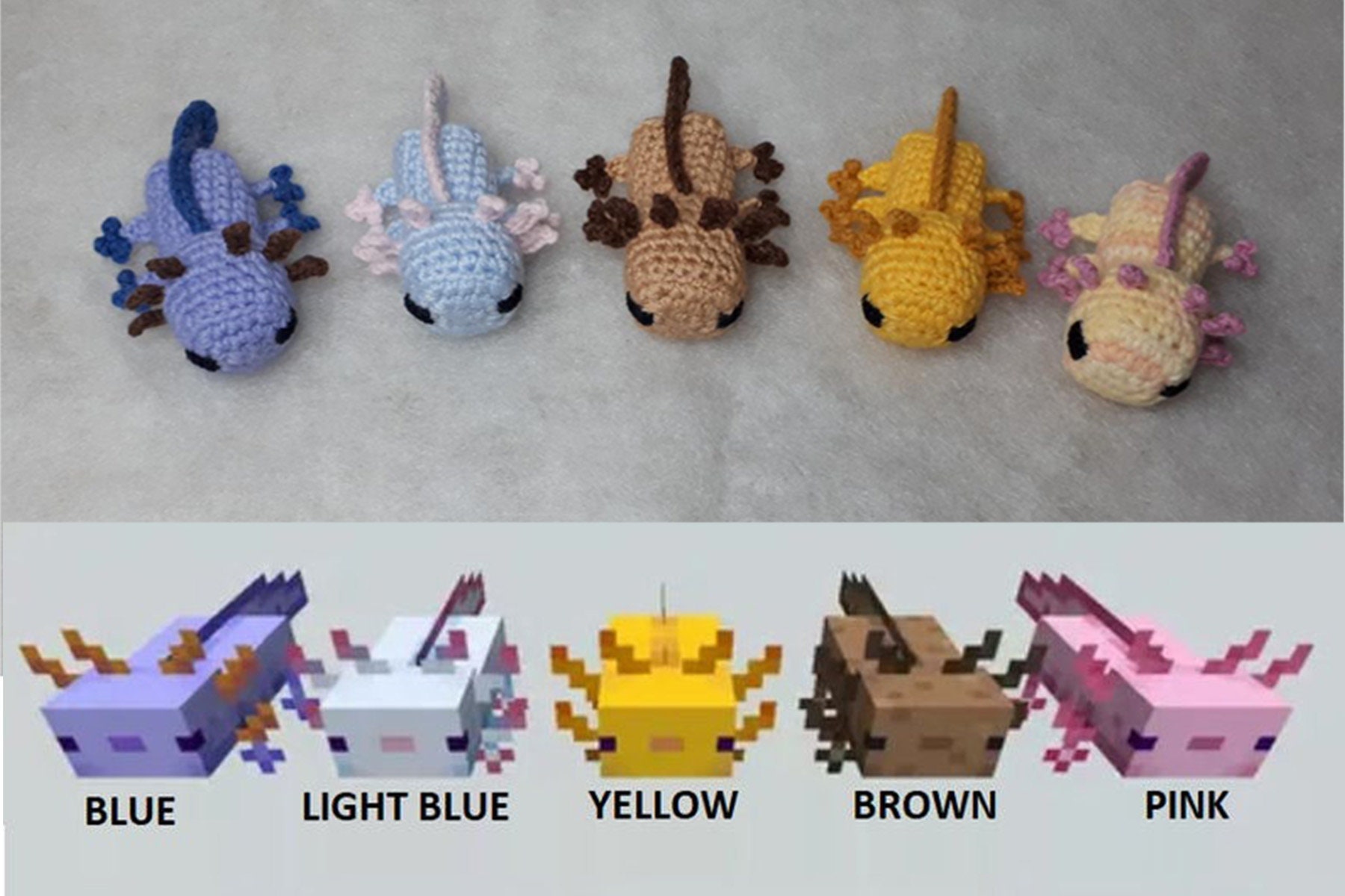 Minecraft axolotl crochet axolotl axolotl plush gift Etsy