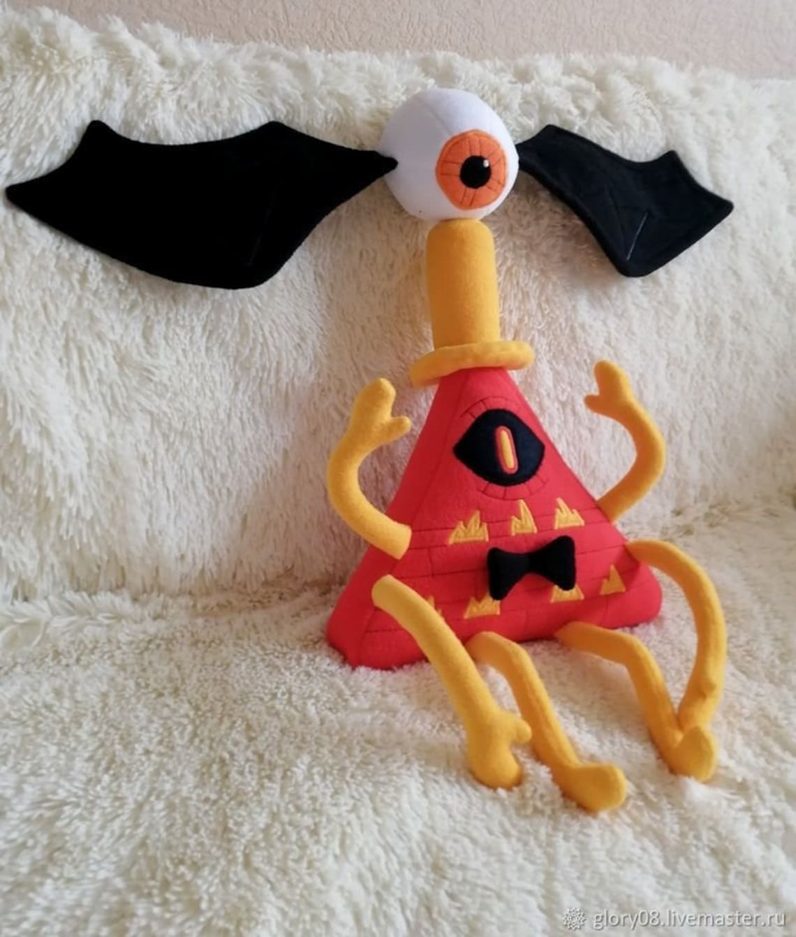 Bill Cipher with EyeBats Plush Toy Gravity Falls Handmade Etsy