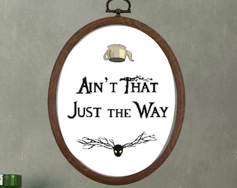 Over the Garden Wall cross stitch pattern, Ain’t that just the way, autumn, fall, OTGW, Halloween