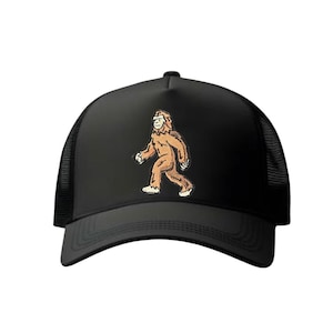 Bigfoot Embroidered Trucker Hat - Sasquatch Baseball Cap
