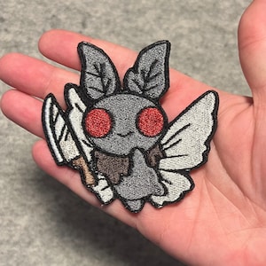 Mothman Embroidered Patch • Cryptid Iron-On Applique