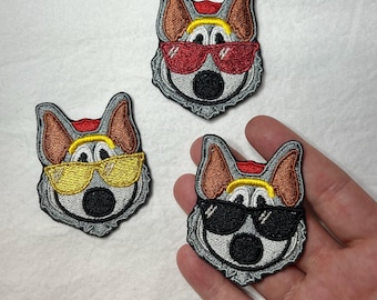 KC Wolf Embroidered Patch: Kansas City Football, Iron-On/Sew-On
