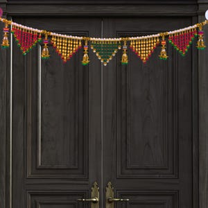 Multicolor Beads Toran for Entrance Door Toran Handmade Toran Work for Home Door Decoration Toran Size 3 Feet Diwali Gift Toran