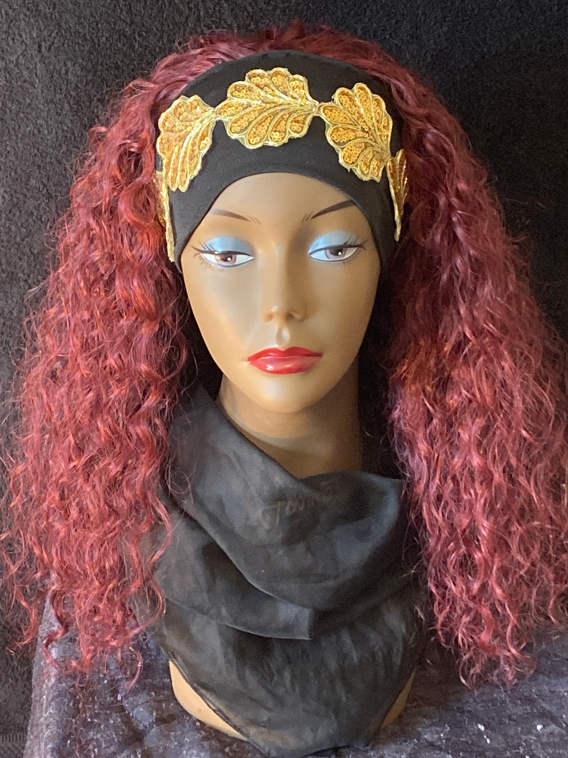 Curly and wavy headband wig Etsy