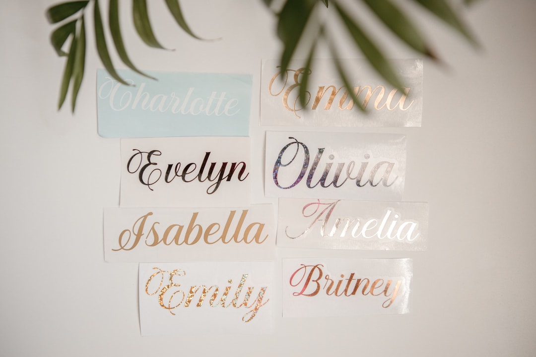 Vinyl Name Stickers,name Decal, Personalised Wedding Stickers,gift Box ...
