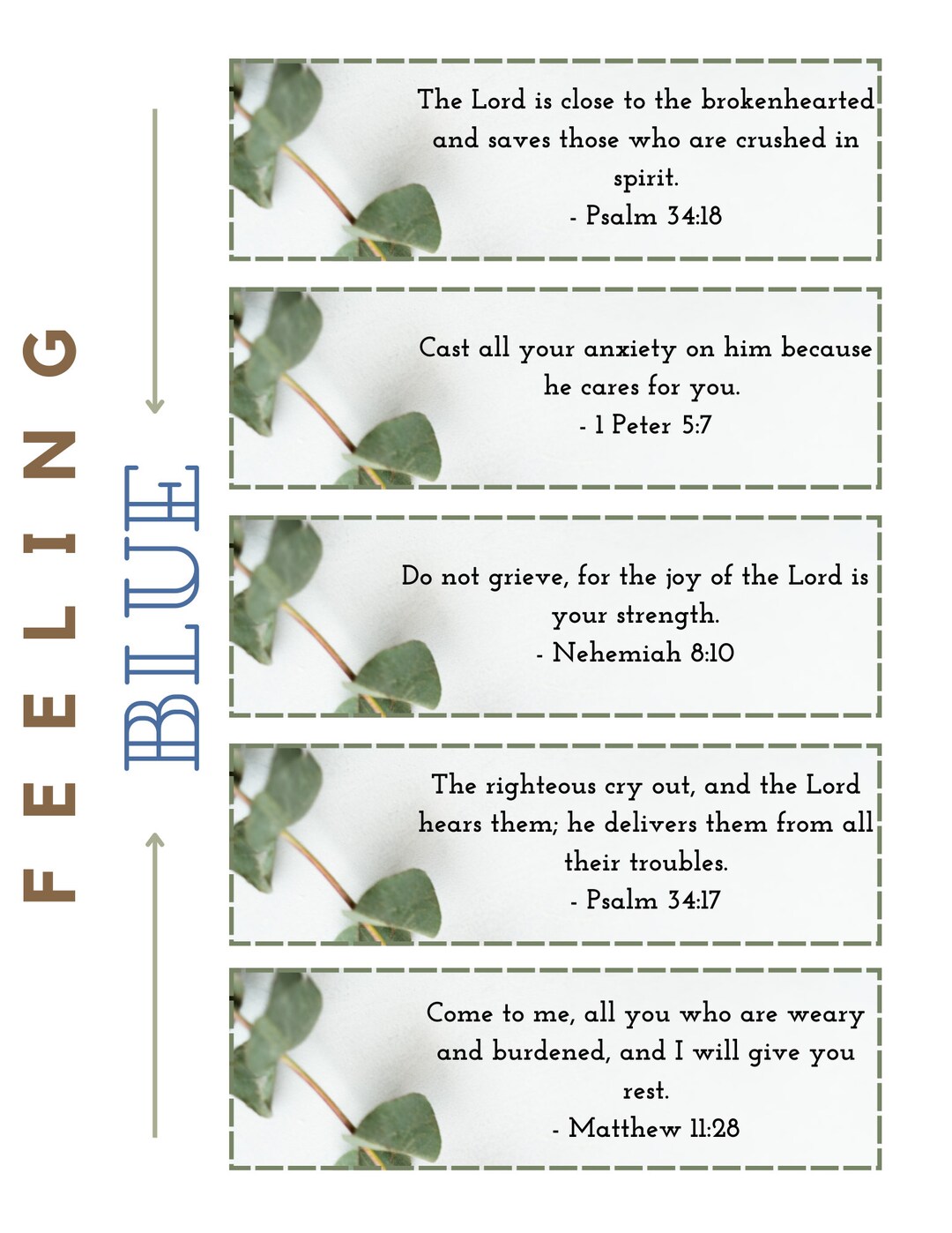 65 Bible Verses for When You Don't Feel Like Yourself - Etsy
