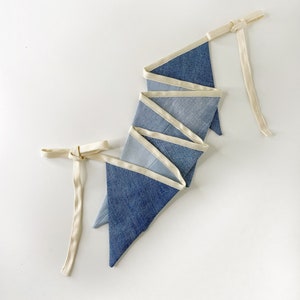 This reusable denim flags garland just makes everything more festive!