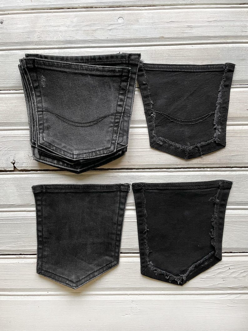 These pockets are versatile materials suitable for creating denim quilts, bags, jewelry, and other projects.