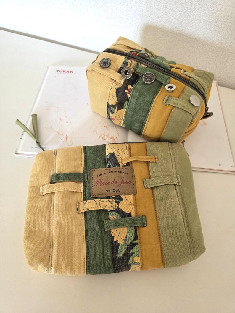 Cosmetic pouch staged in flat-lay with travel items like toothbrush, cables or lip balm. Compact but roomy layout makes it ideal for weekend trips, handbags and carry-on packing.