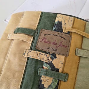 Repurposed denim makeup bag styled beside books, journal or planner. Works as pencil case, accessory holder or everyday bag organiser for mindful creative routines.