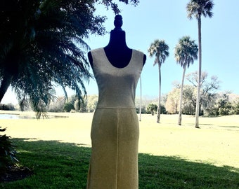 60's/70's Gold Metallic Evening Gown