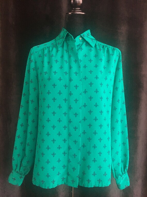 1970's Green Pendleton Blouse - image 2