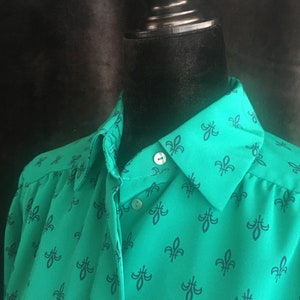 1970's Green Pendleton Blouse