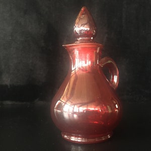 Vintage Ruby Red Oil/Vinegar Bottle