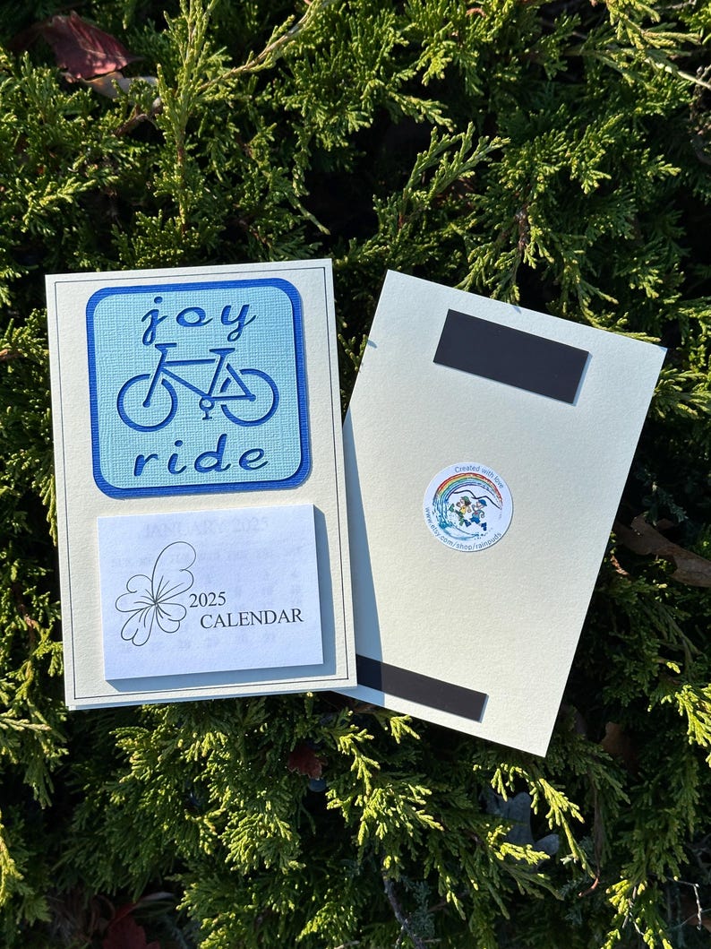 2025 Mini Calendar Bicycle Joy Ride Etsy