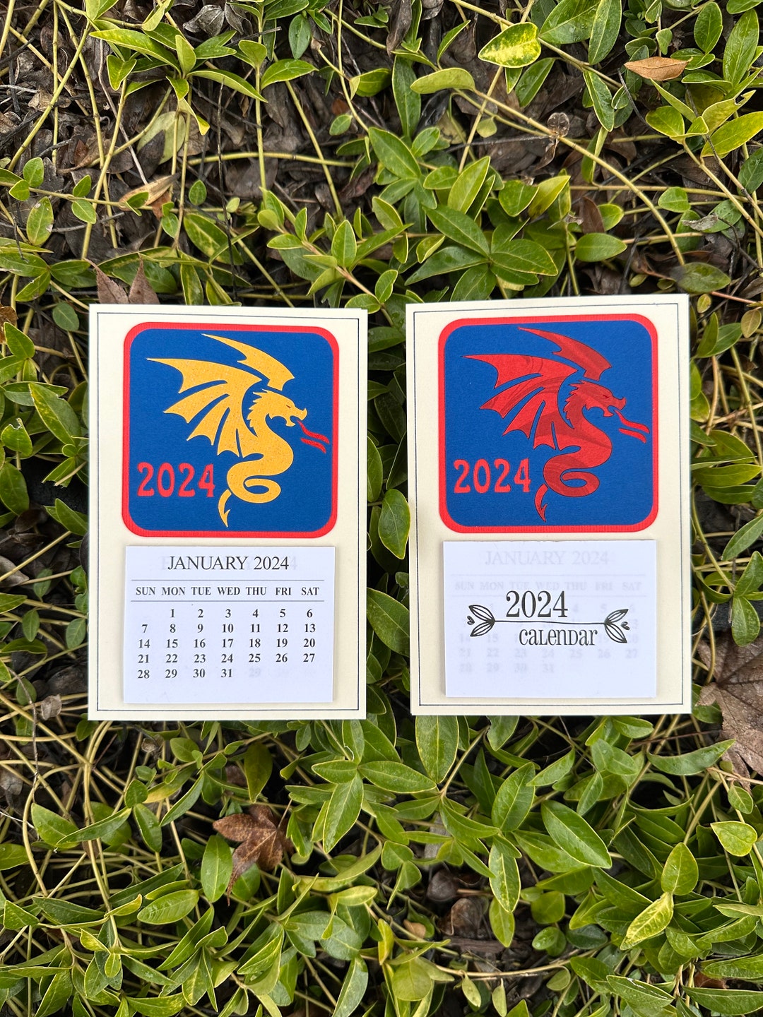 2024 Mini Calendar Year of the Dragon Etsy